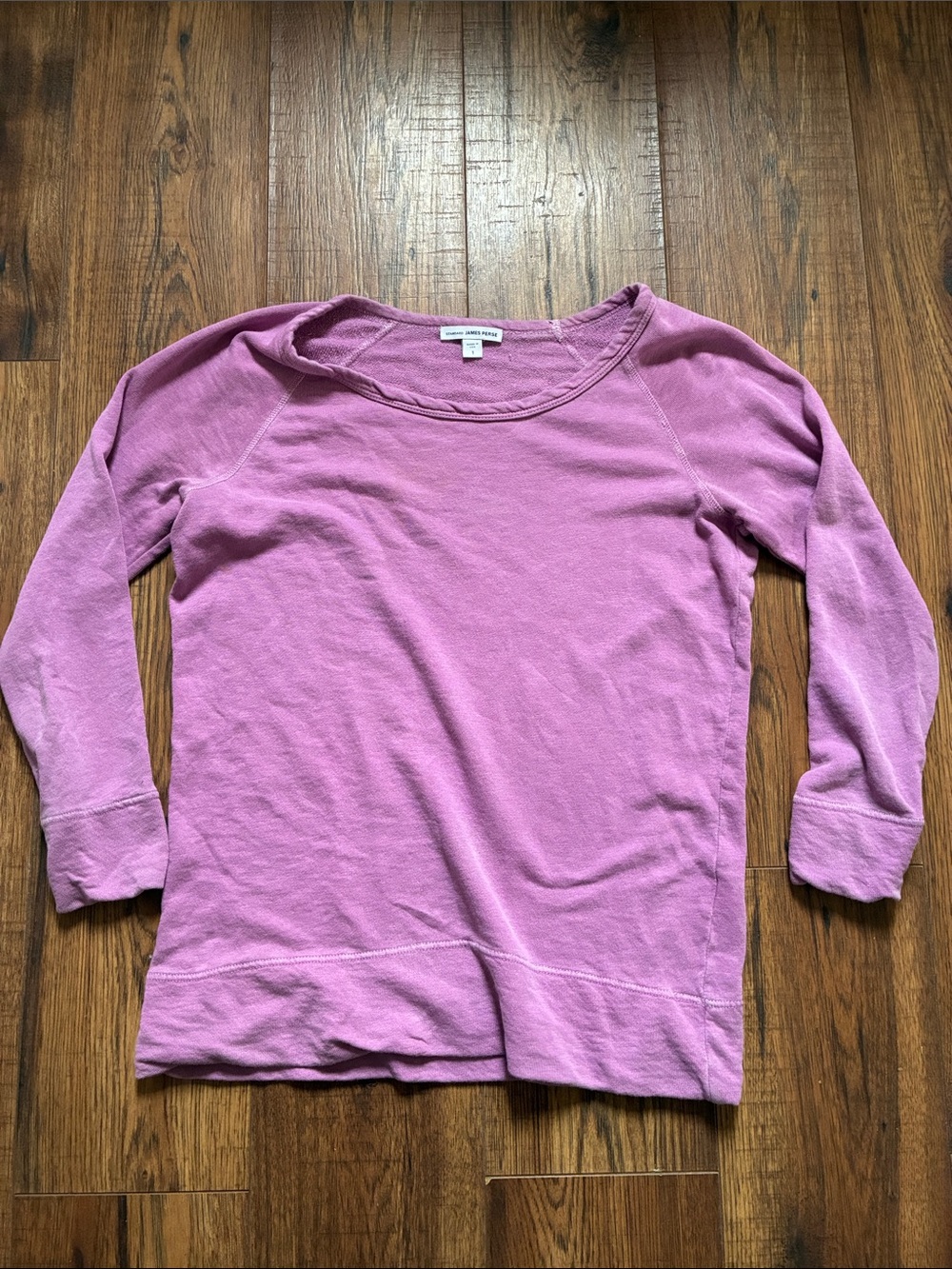 James Perse size 1 Long Sleeve Pullover - Light Mauve Pink/purple